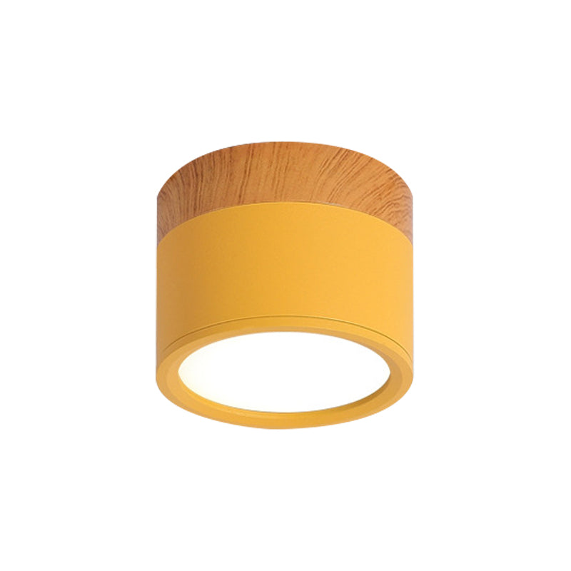 Junips | Small ceiling light Macaron metal kitchen bar recessed lighting in yellow/blue/black and wood