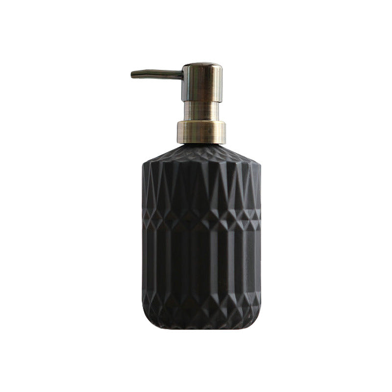 Junips | Diamond Pattern Glass Soap Dispenser