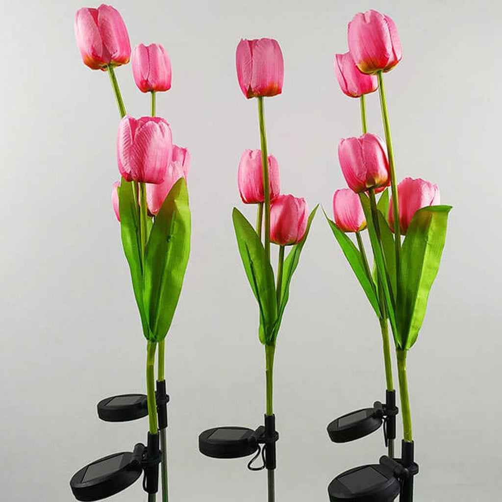 Junips | Solar Tulip Lawn Light Outdoor Garden LED Tulip Flower Light Ground Stake Landscape Light