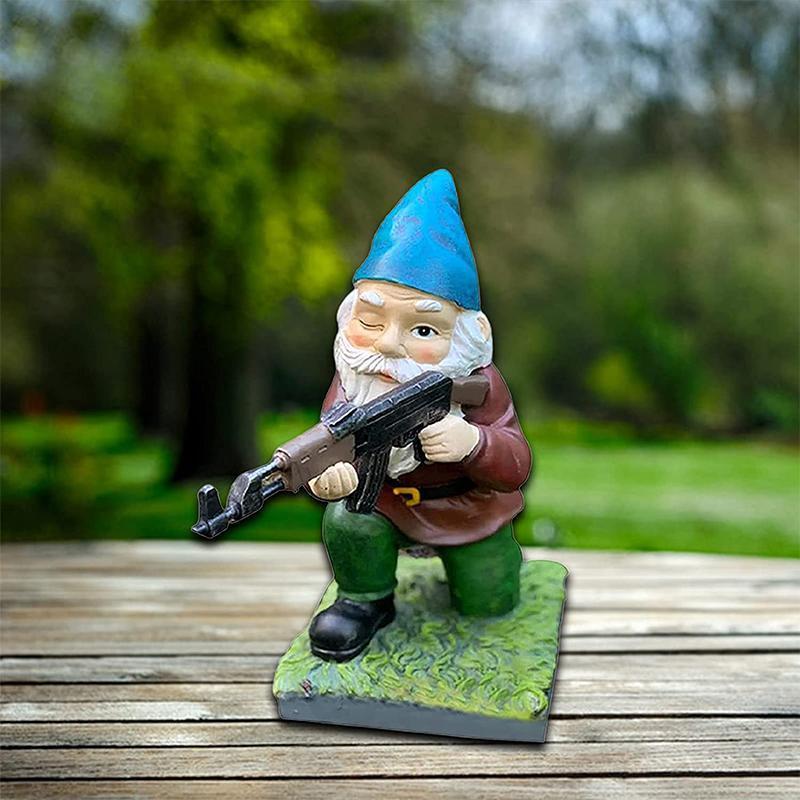 Junips | Military Garden Gnome with Camouflage Uniform