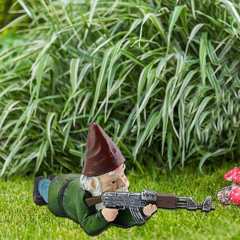 Junips | Military Garden Gnome with Camouflage Uniform