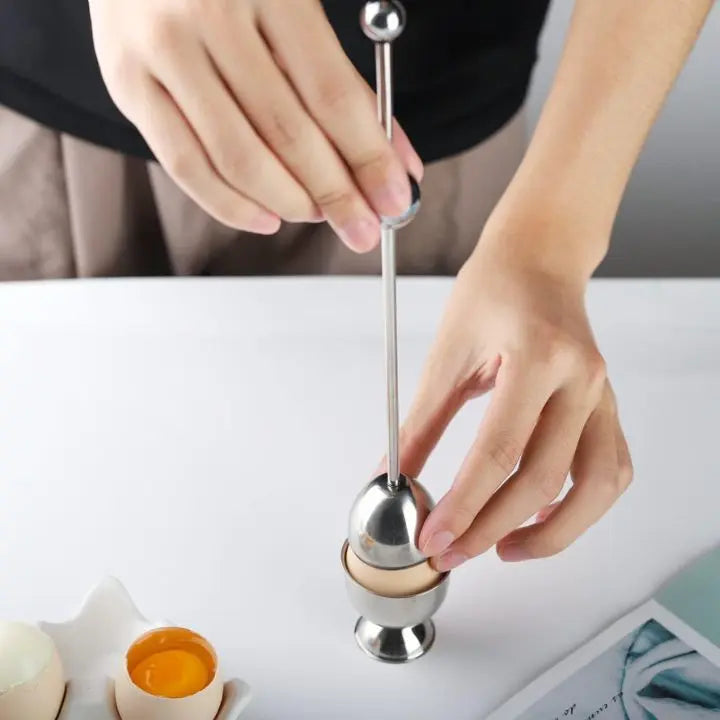 Junips | Stainless Steel Egg Opener – Precise Opening with Tapping Effect