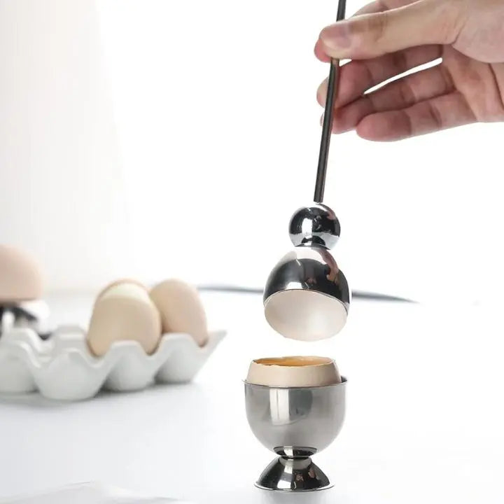 Junips | Stainless Steel Egg Opener – Precise Opening with Tapping Effect