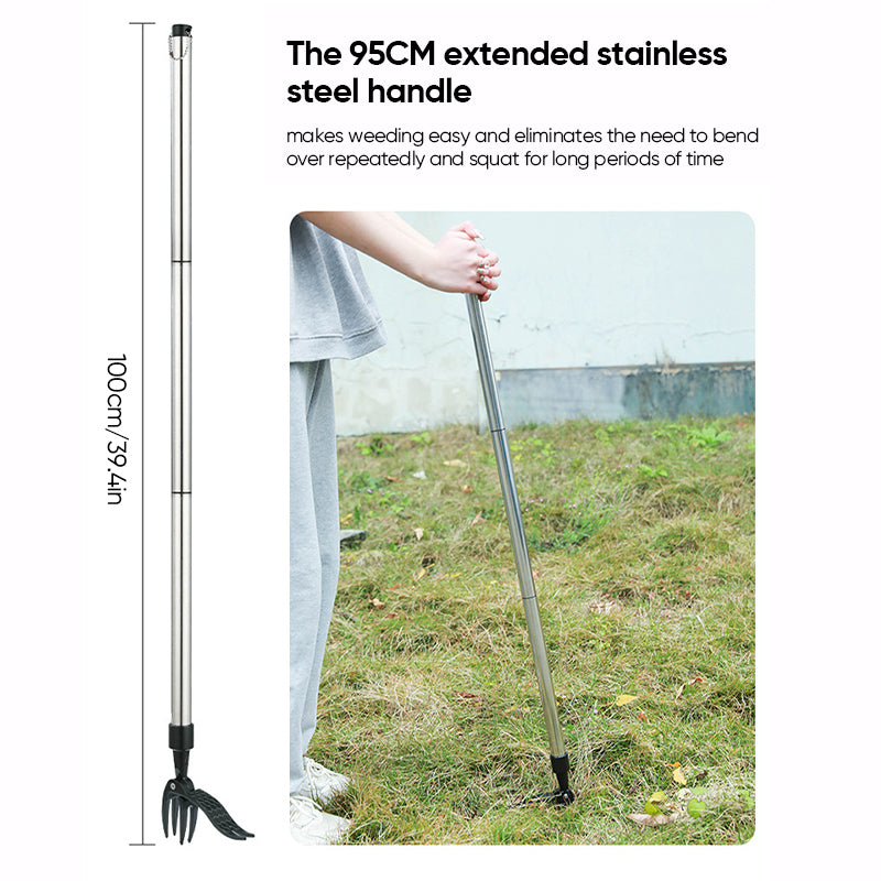 Junips | Stainless steel adjustable long handle removable weeder