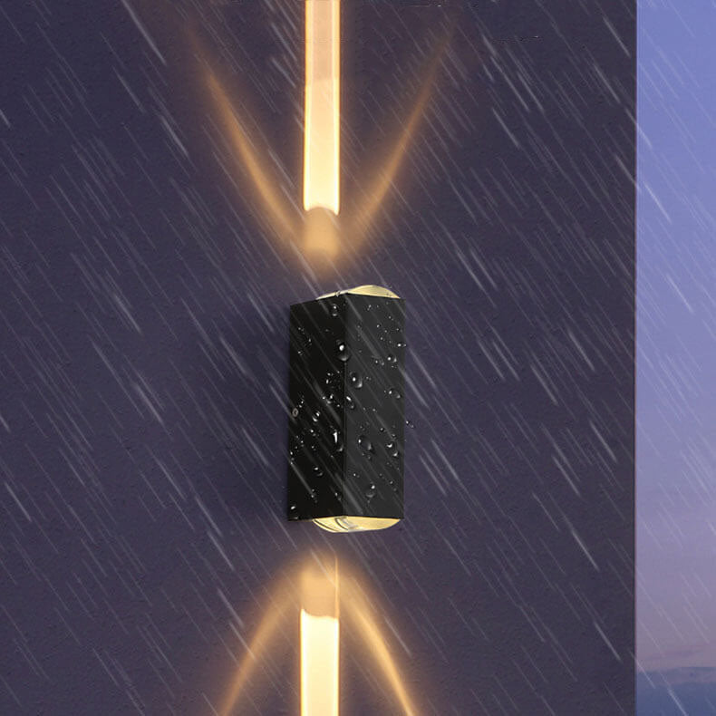 Junips | Modern Waterproof LED Outdoor Wall Light | IP65 Up/Down Aluminum Fixture | 6W-10W Hardwired Exterior Sconce | 600-1000 Lumens
