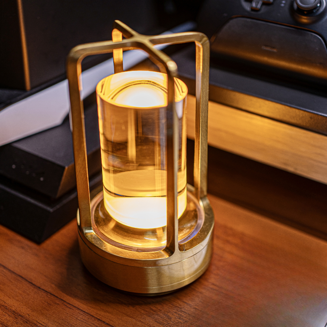 Junips | Table Lamp Crystal Glass Rechargeable Light
