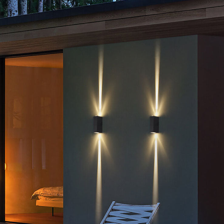 Junips | Modern Waterproof LED Outdoor Wall Light | IP65 Up/Down Aluminum Fixture | 6W-10W Hardwired Exterior Sconce | 600-1000 Lumens