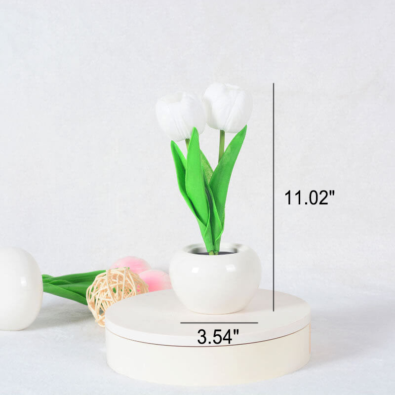 Junips | Modern Creative Simulation Tulip Peony LED Night Light Table Lamp