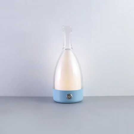Junips | Wine Bottle Desk Lamp with Bluetooth Speaker – Rechargeable Modern Bedside Night Light