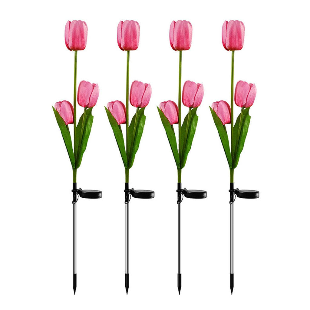 Junips | Solar Tulip Lawn Light Outdoor Garden LED Tulip Flower Light Ground Stake Landscape Light