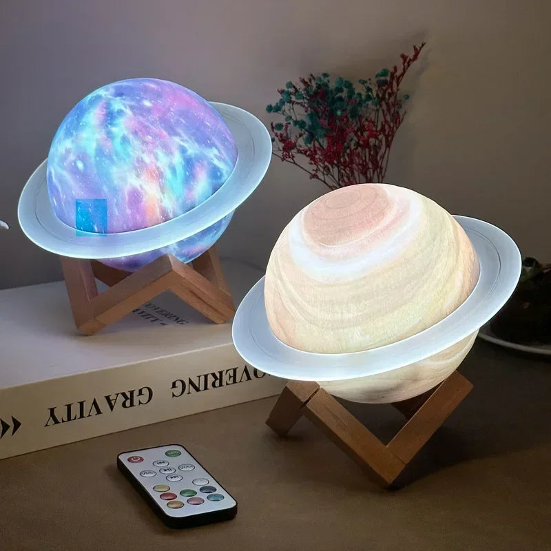 Junips | Galaxy Saturn Bluetooth Speaker with Night Light