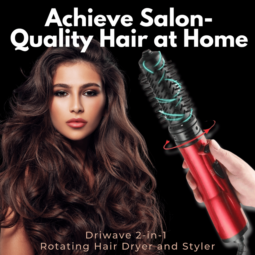 Junips | 3-in-1 Rotating Hair Dryer and Styler with Adjustable Temperature for Effortless Curls and Waves