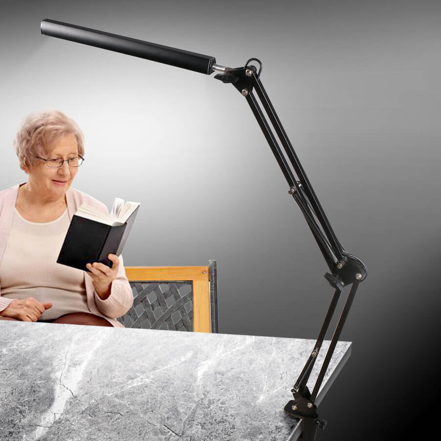 Junips | LED Foldable Long Arm Clip Eye Protection USB Reading Table Lamp