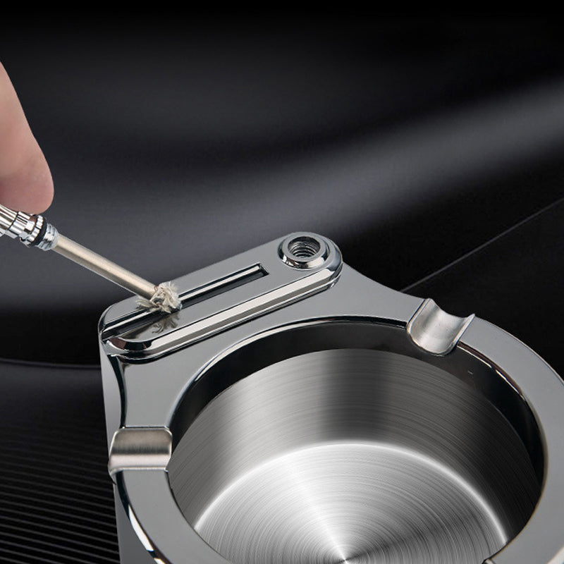 Junips | Retro Metal Ashtray, Cigarette Lighter