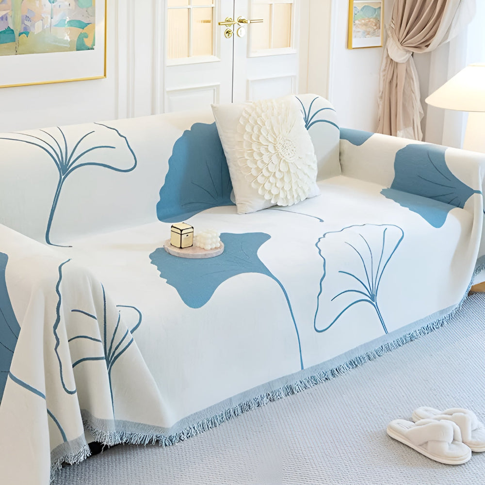 Junips | Pastoral Style Ginkgo Leaf Sofa Cover