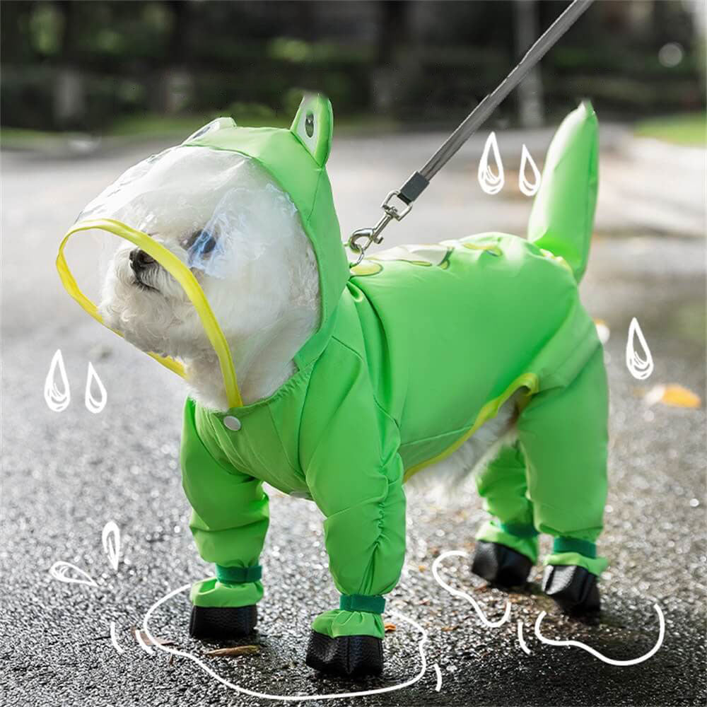 Junips | Dog Animal Shaped Overall Raincoat Waterproof Cover Including Tail