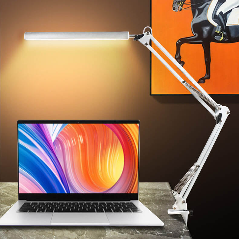 Junips | LED Foldable Long Arm Clip Eye Protection USB Reading Table Lamp