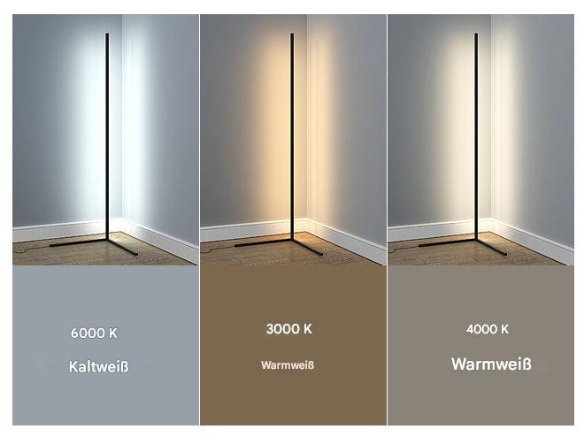 Junips | Modern Corner LED Floor Lamp – Space-Saving Minimalist Design with Soft Ambient Lighting