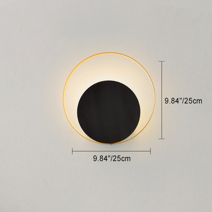 Junips | Modern Minimalist Iron Circle Ring 1-Light Wall Sconces Lamp For Bedroom