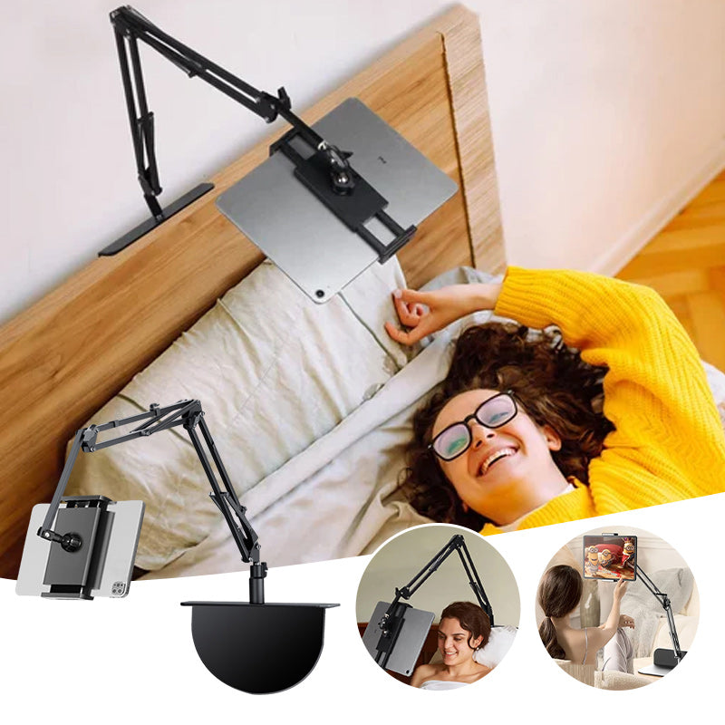Junips | Extendable, concealed phone/tablet holder at the bed