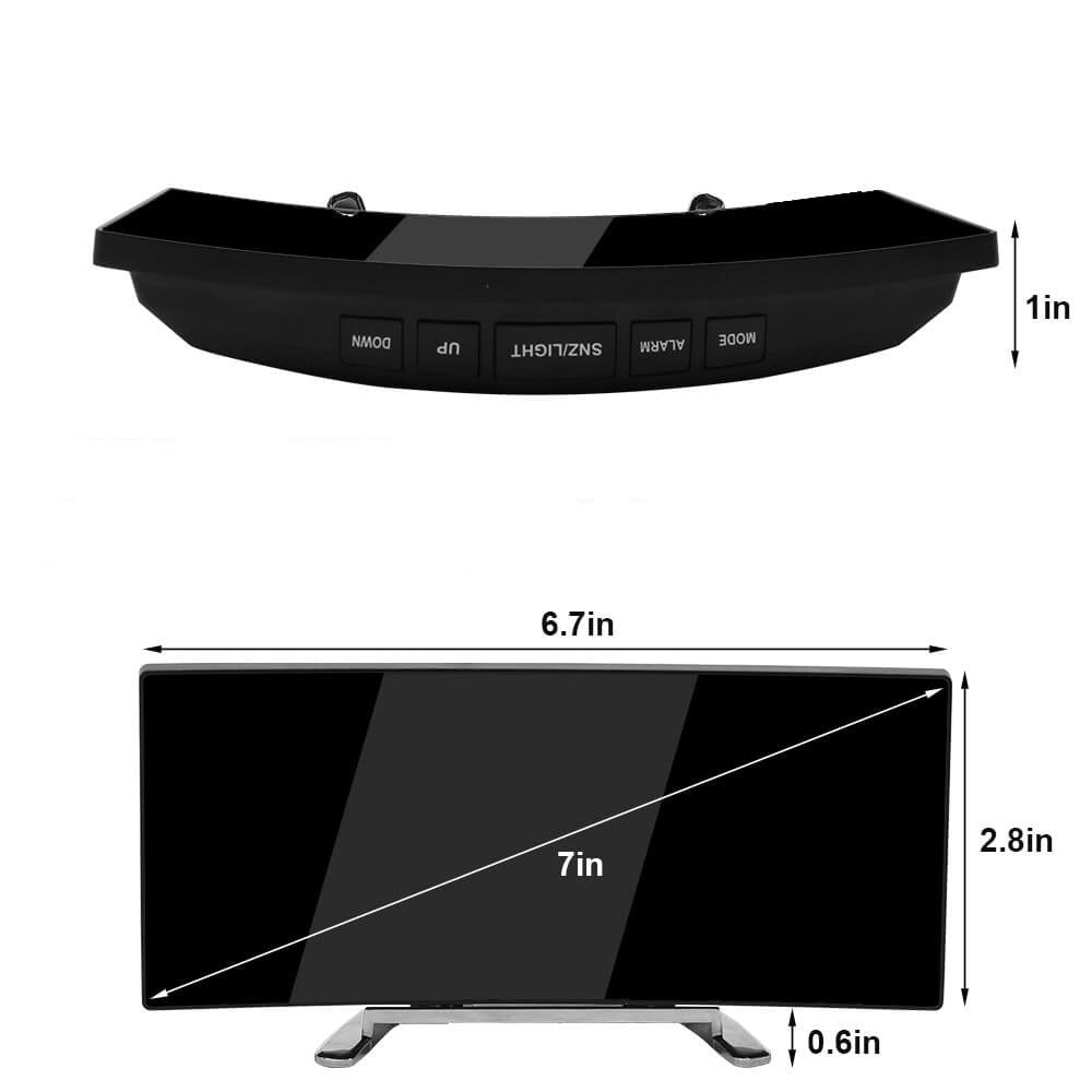 Junips | Curved LED Digital Alarm Clock - Rass