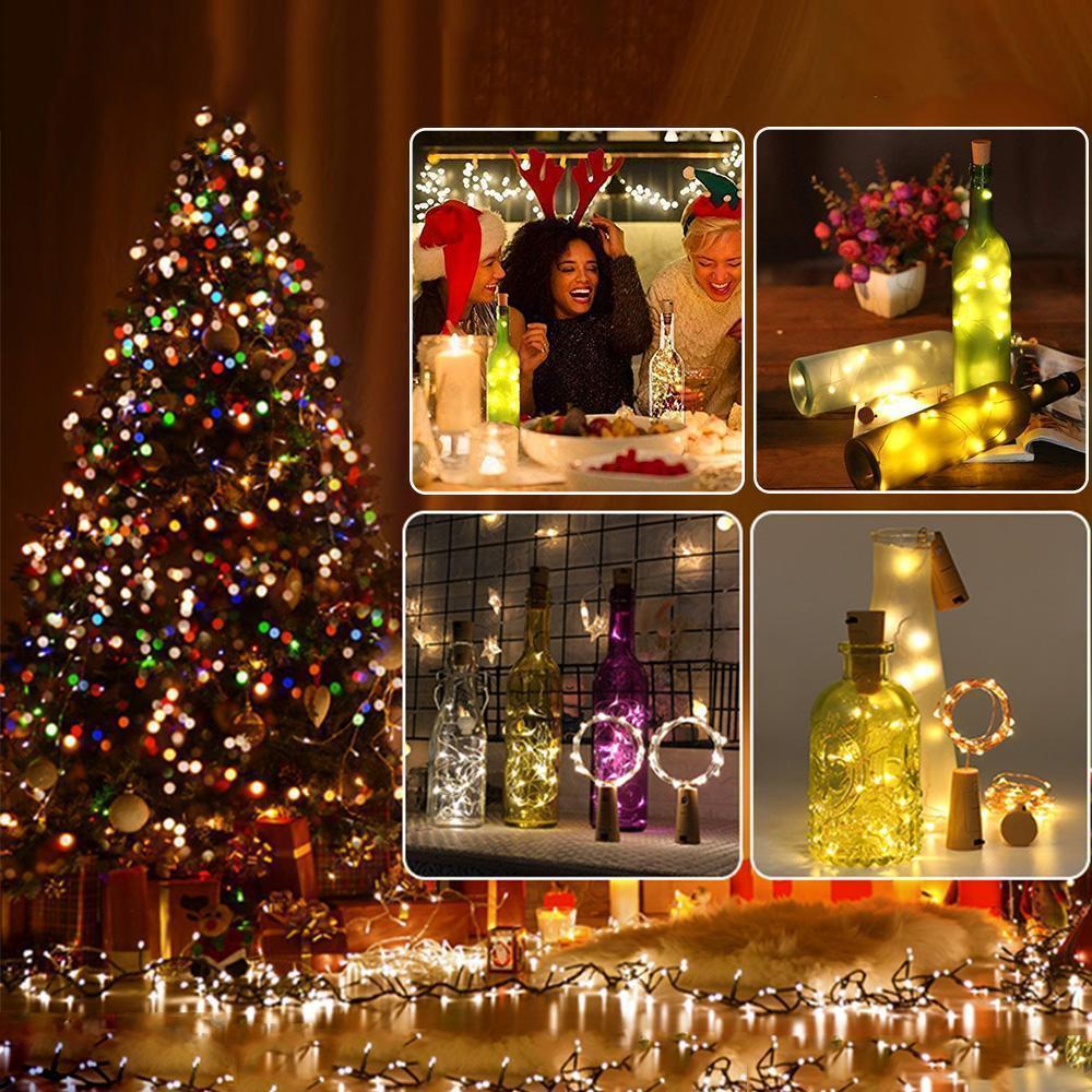 Junips | LED Wine Bottle Lamps Cork Night Light DIY Decoration Lift - 5/10 PCS