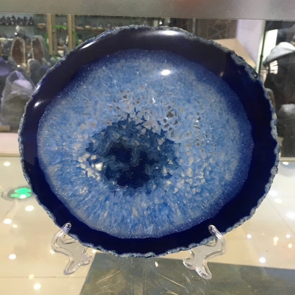 Junips | Blue Agate Crystal Disc