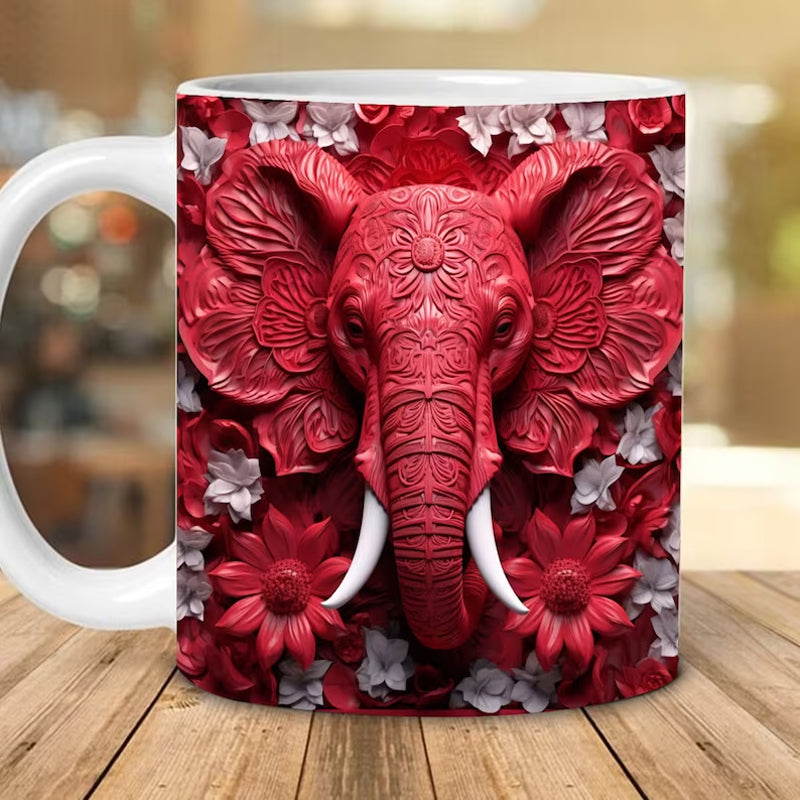 Junips | 3D Elephant Flower Mug