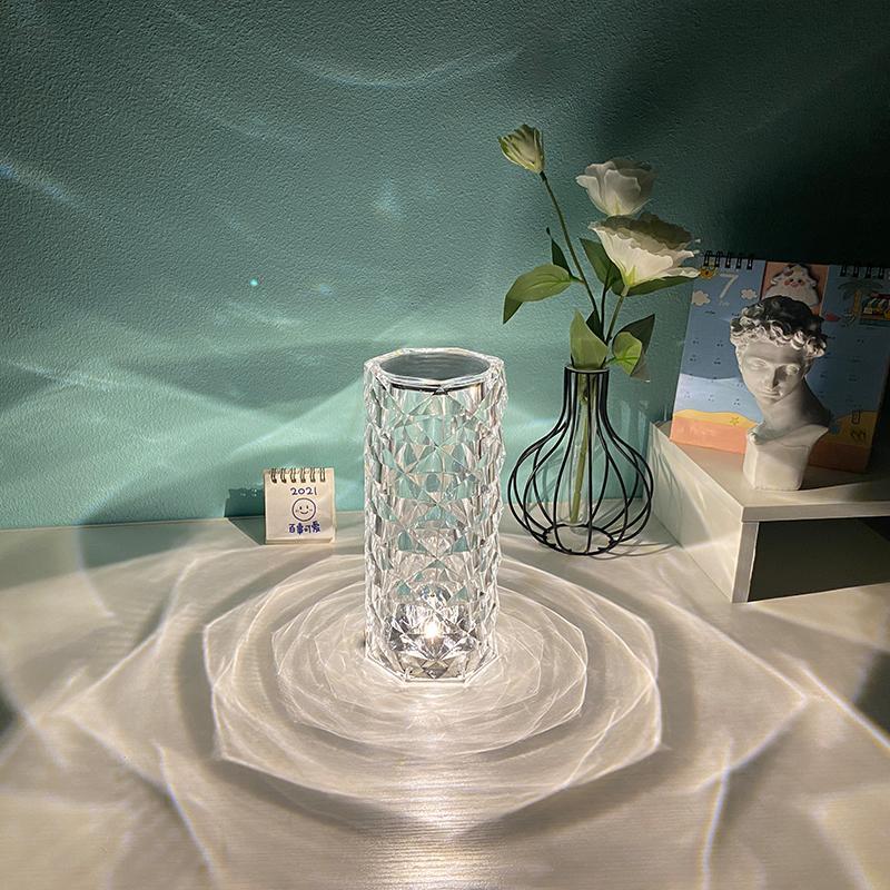 Junips | Rose Rays Crystal Diamond Table Lamp