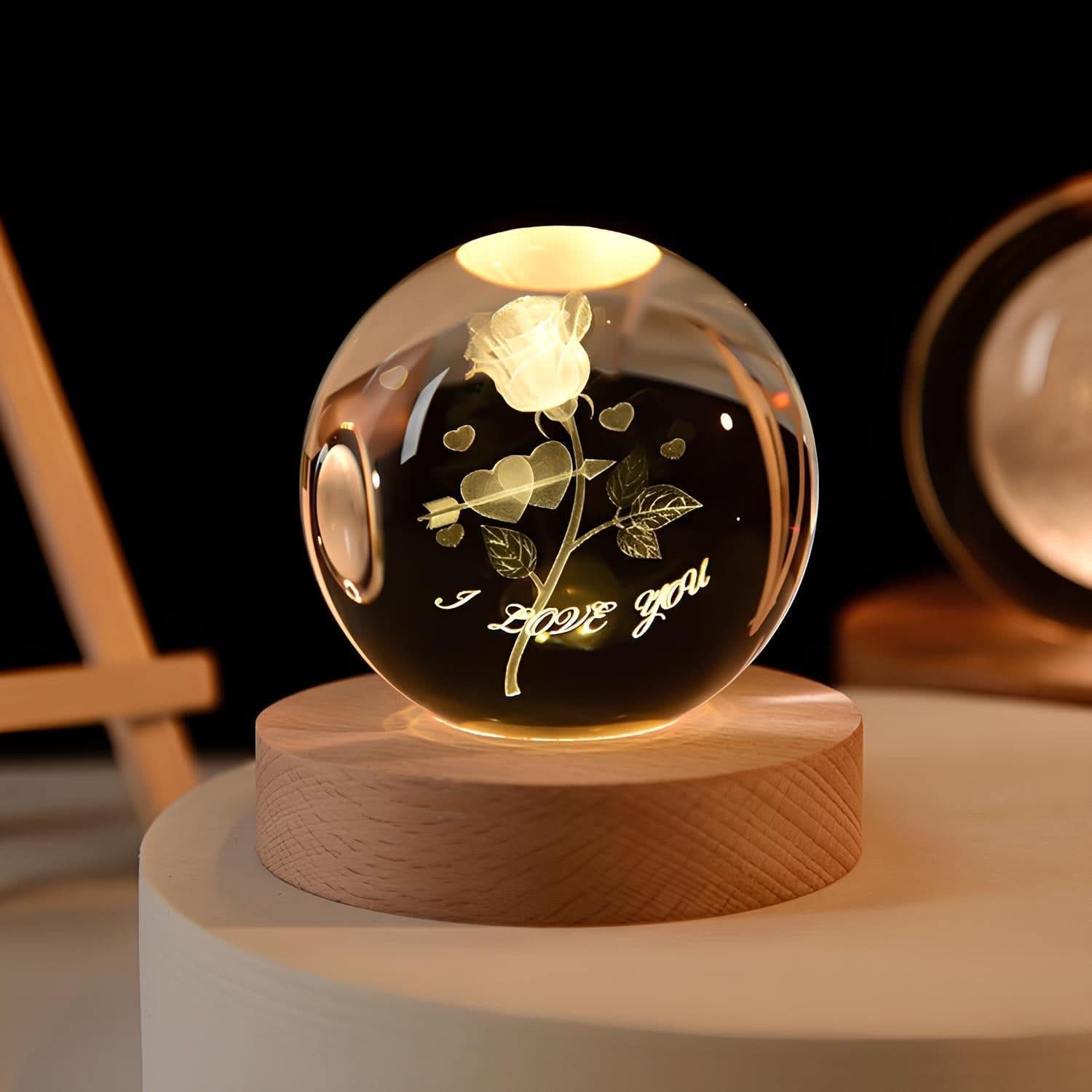 Junips | Luminous Crystal Ball LED Night Light Decor