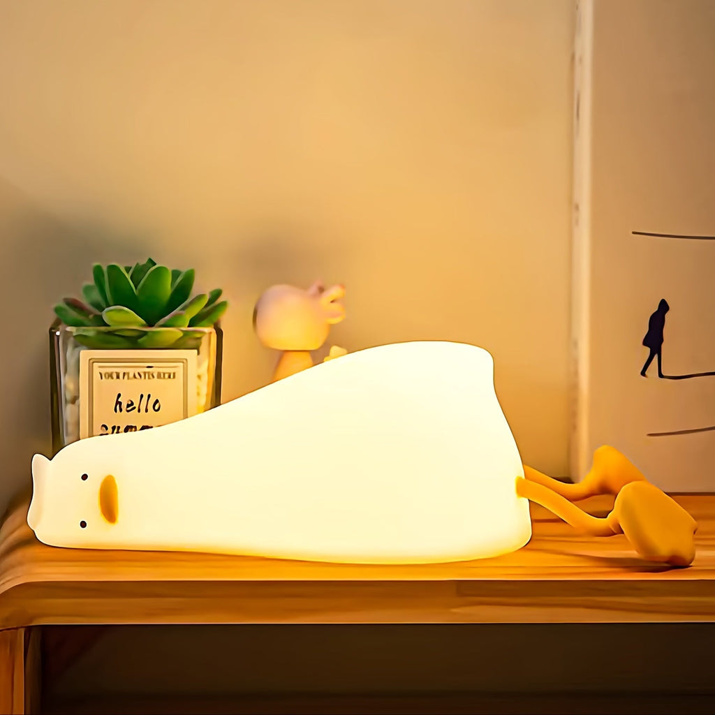 Junips | Sleeping Duck Lamp - Rechargeable Dimmable Silicone Night Light