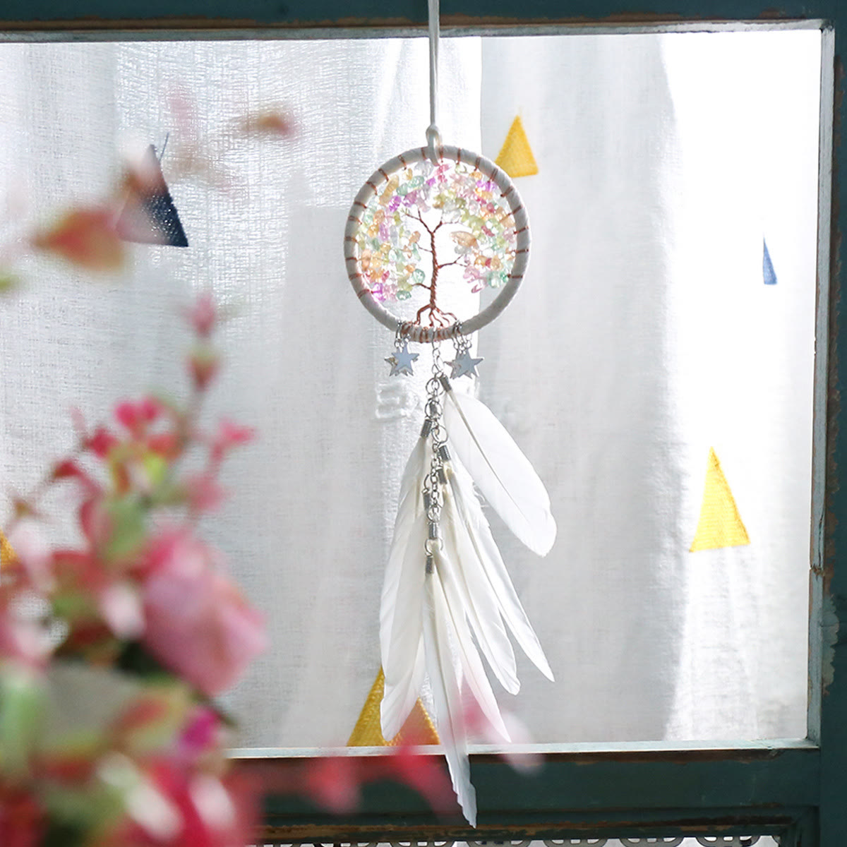 Junips | Frendorf Tree of Life Gemstone Dreamcatcher Hanging Jewelry