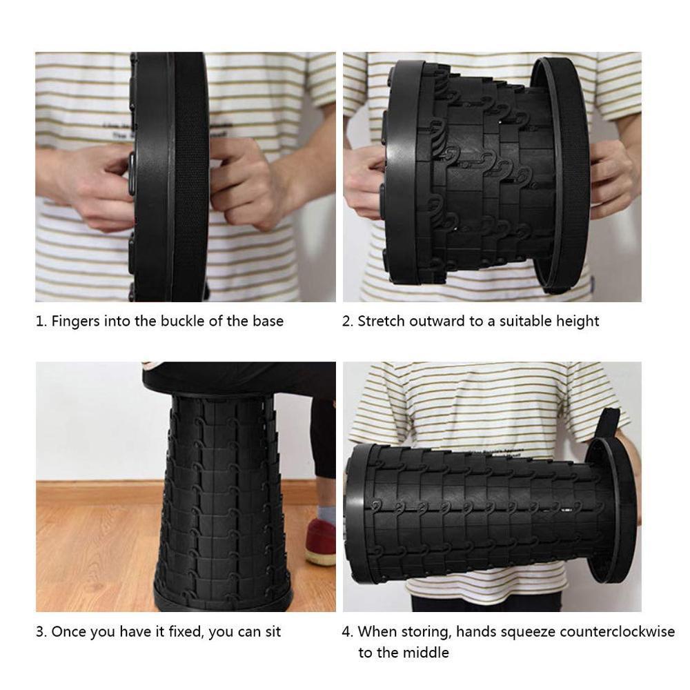 Junips | Improved retractable folding stool