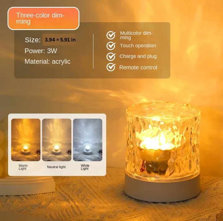 Junips | Crystal Ripple Projector Night Light