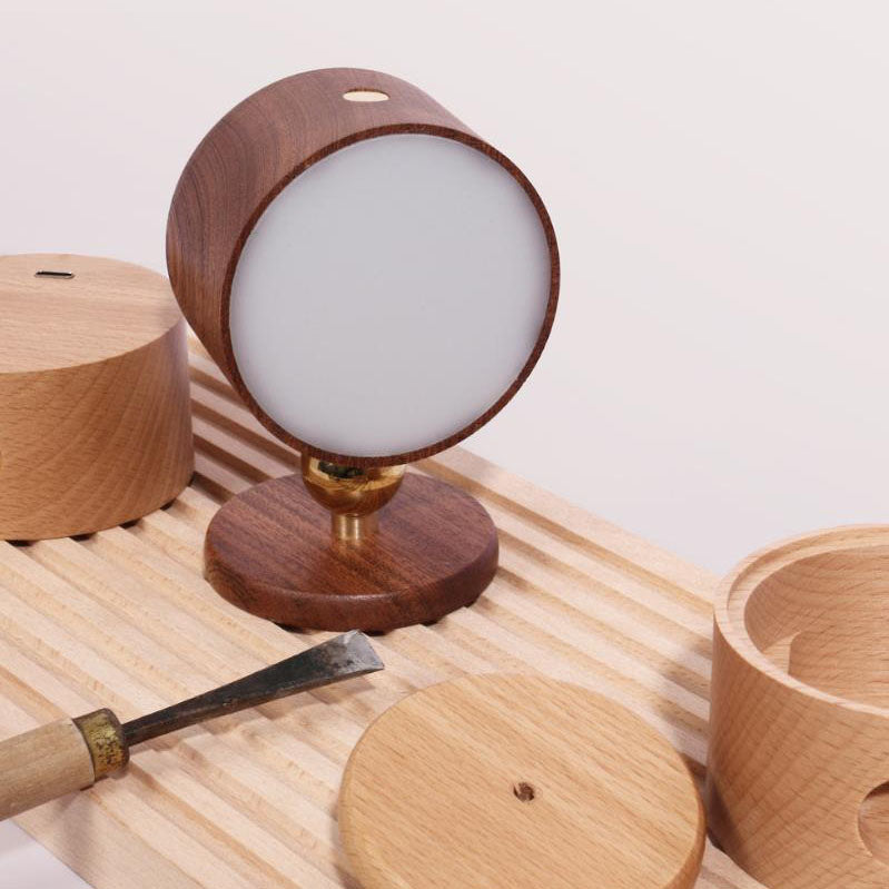 Junips | Simple wood USB rechargeable touch magnet LED night light wall sconce lamp