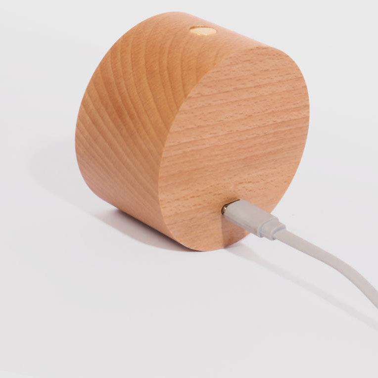 Junips | Simple wood USB rechargeable touch magnet LED night light wall sconce lamp