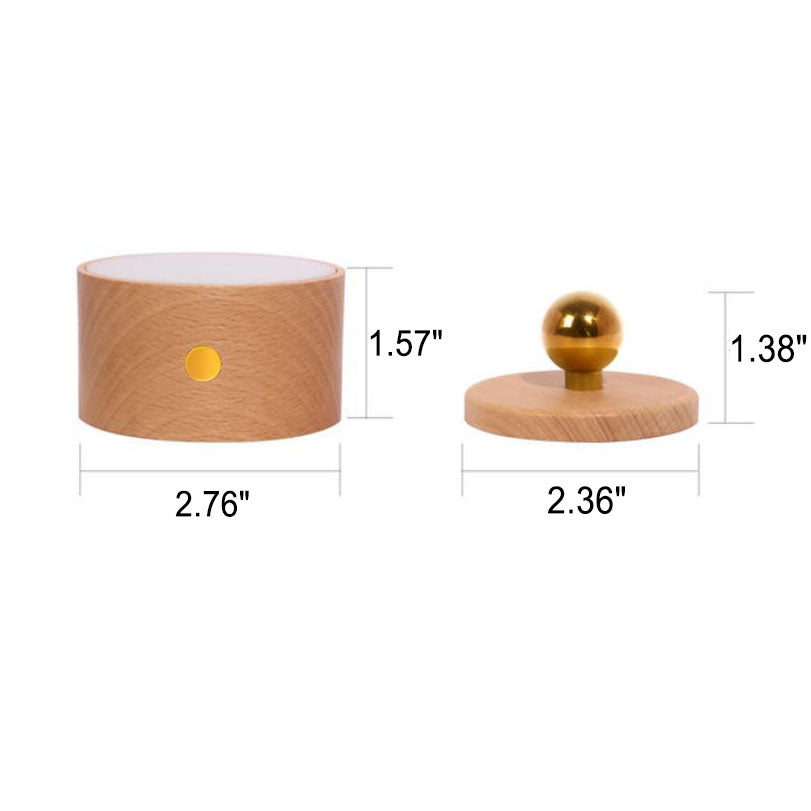 Junips | Simple wood USB rechargeable touch magnet LED night light wall sconce lamp