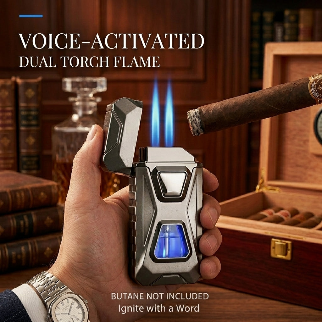 Voice-Activated Dual Torch Lighter (Butane Not Included)