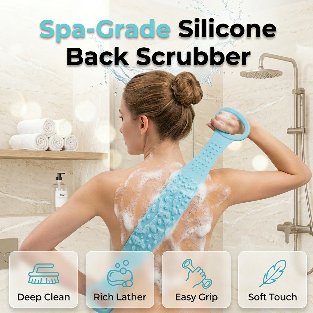 Dual-Sided Silicone Back Scrubber