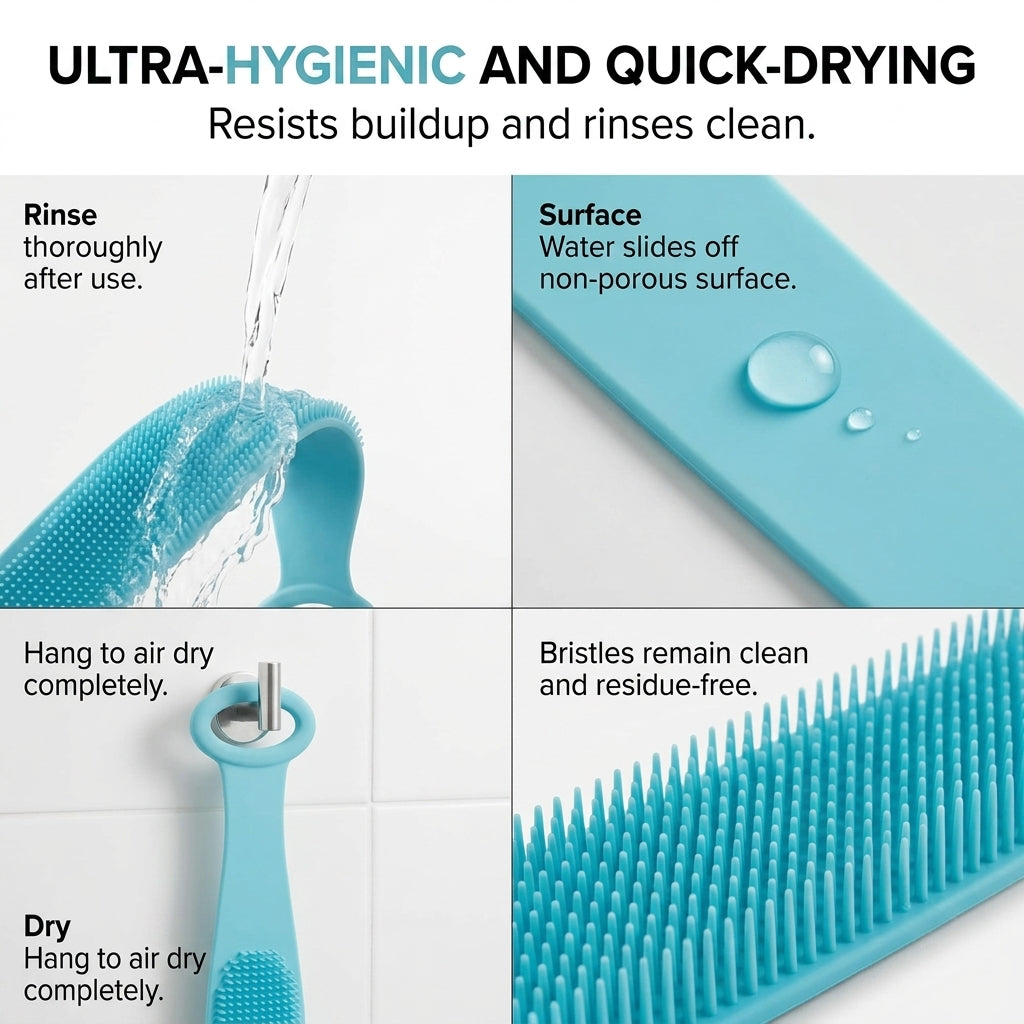 Dual-Sided Silicone Back Scrubber