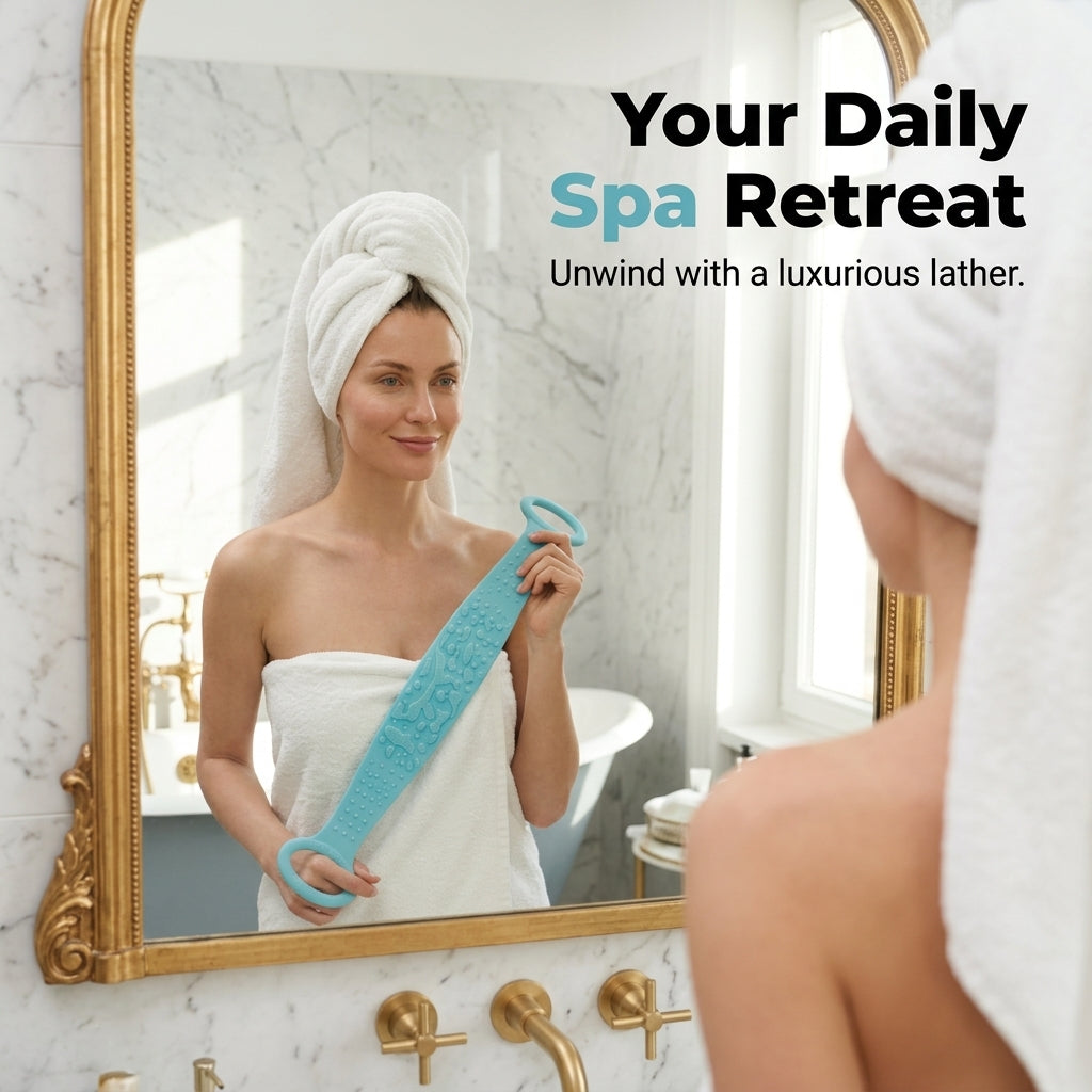 Dual-Sided Silicone Back Scrubber
