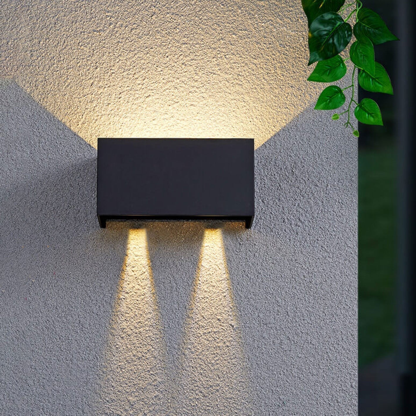 Junips | Modern waterproof rectangular LED wall light for outdoor use with up and down lighting