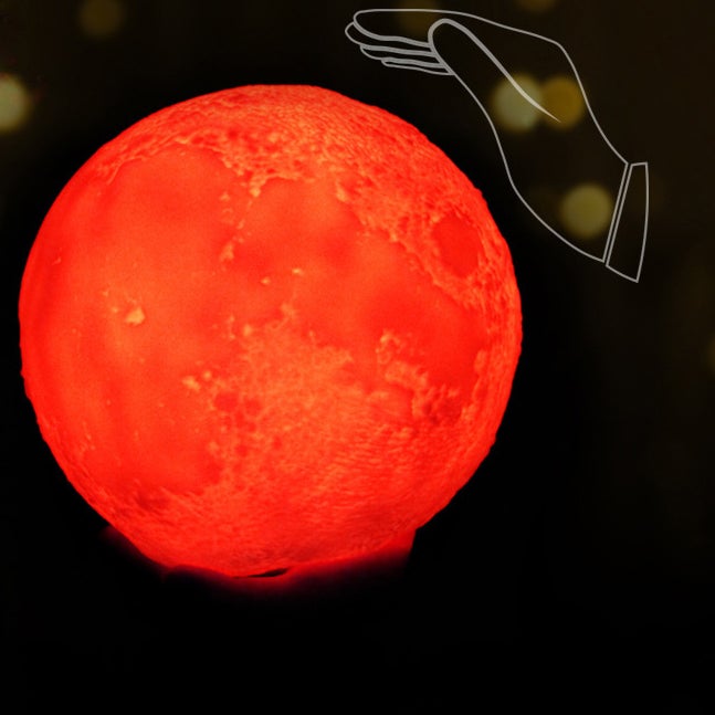 Junips | Creative Mini Rechargeable 3D Printed Moon 1-Light LED Table Lamp