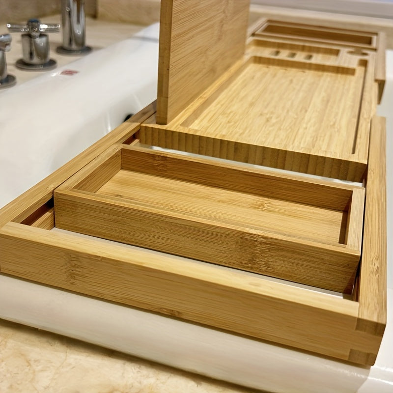 Junips | Bamboo Bathtub Tray - For Ultimate Relaxation