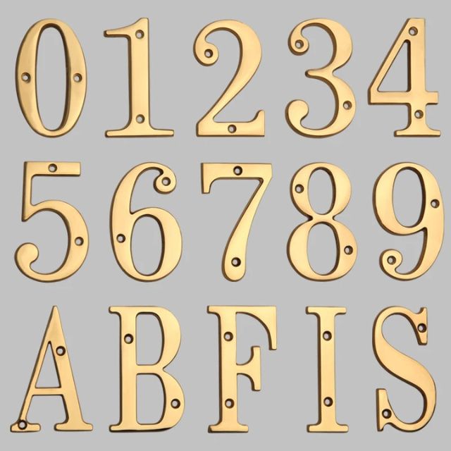 Junips | Traditional house numbers made of solid brass