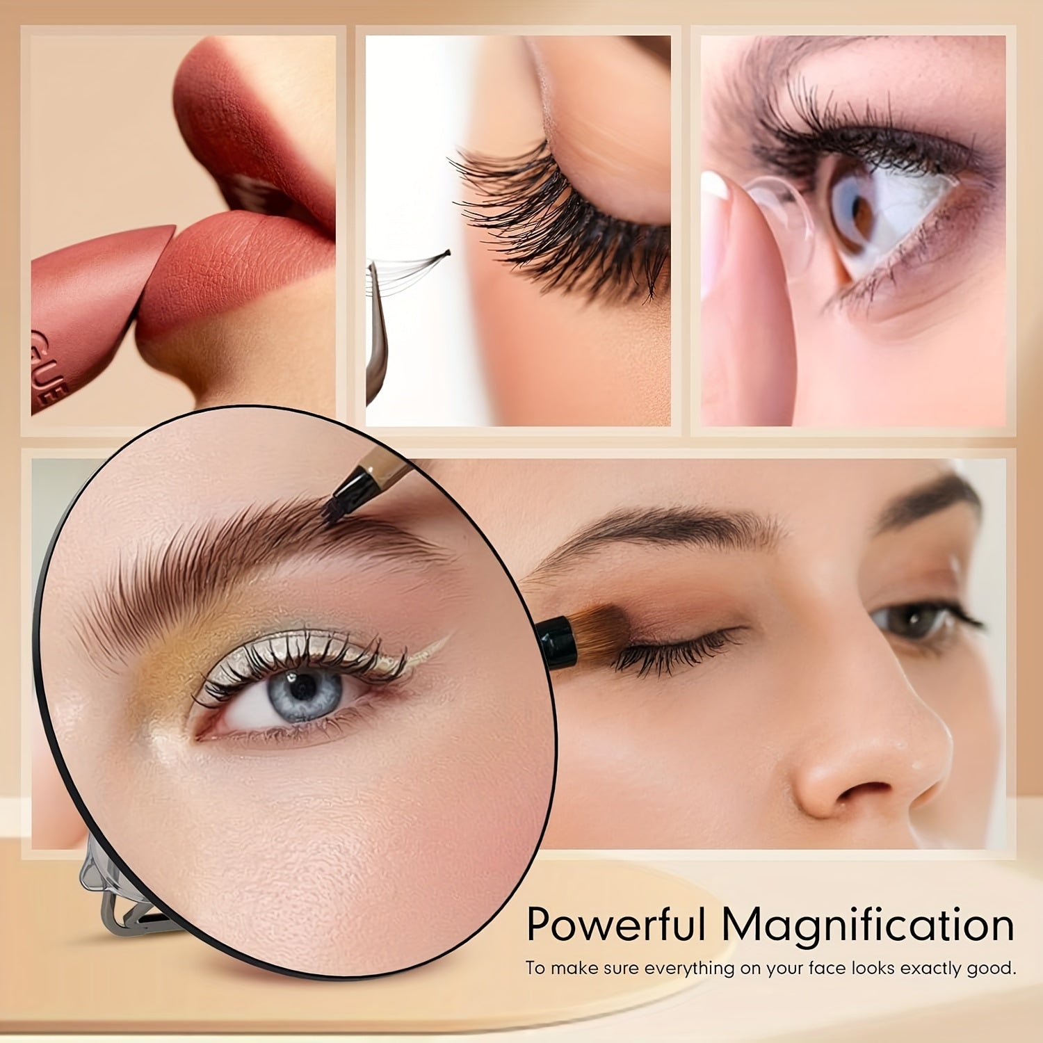 Junips | Magnifying Makeup Mirror - 20X/10X Magnification, Suction Cup, Portable