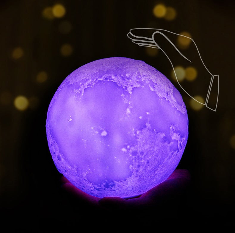 Junips | Creative Mini Rechargeable 3D Printed Moon 1-Light LED Table Lamp