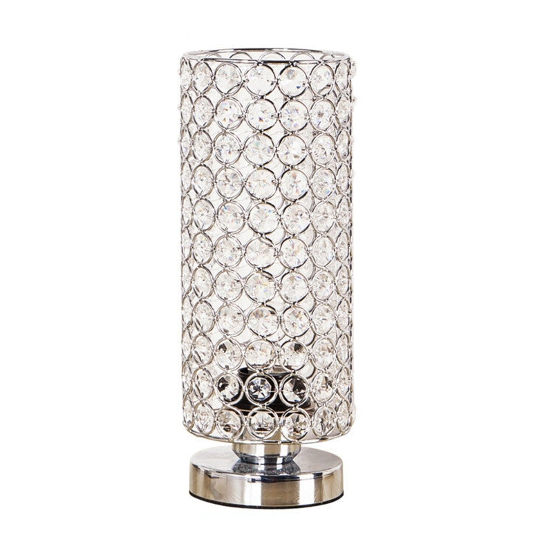 Junips | Crystal Table Lamp - Modern Night Light with Chrome Finish