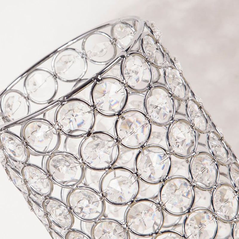Junips | Crystal Table Lamp - Modern Night Light with Chrome Finish