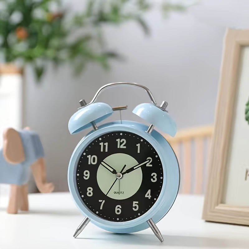 Junips | LuminousTime - Elegant Metal Alarm Clock with Gentle Lighting for Peaceful Mornings and Nights